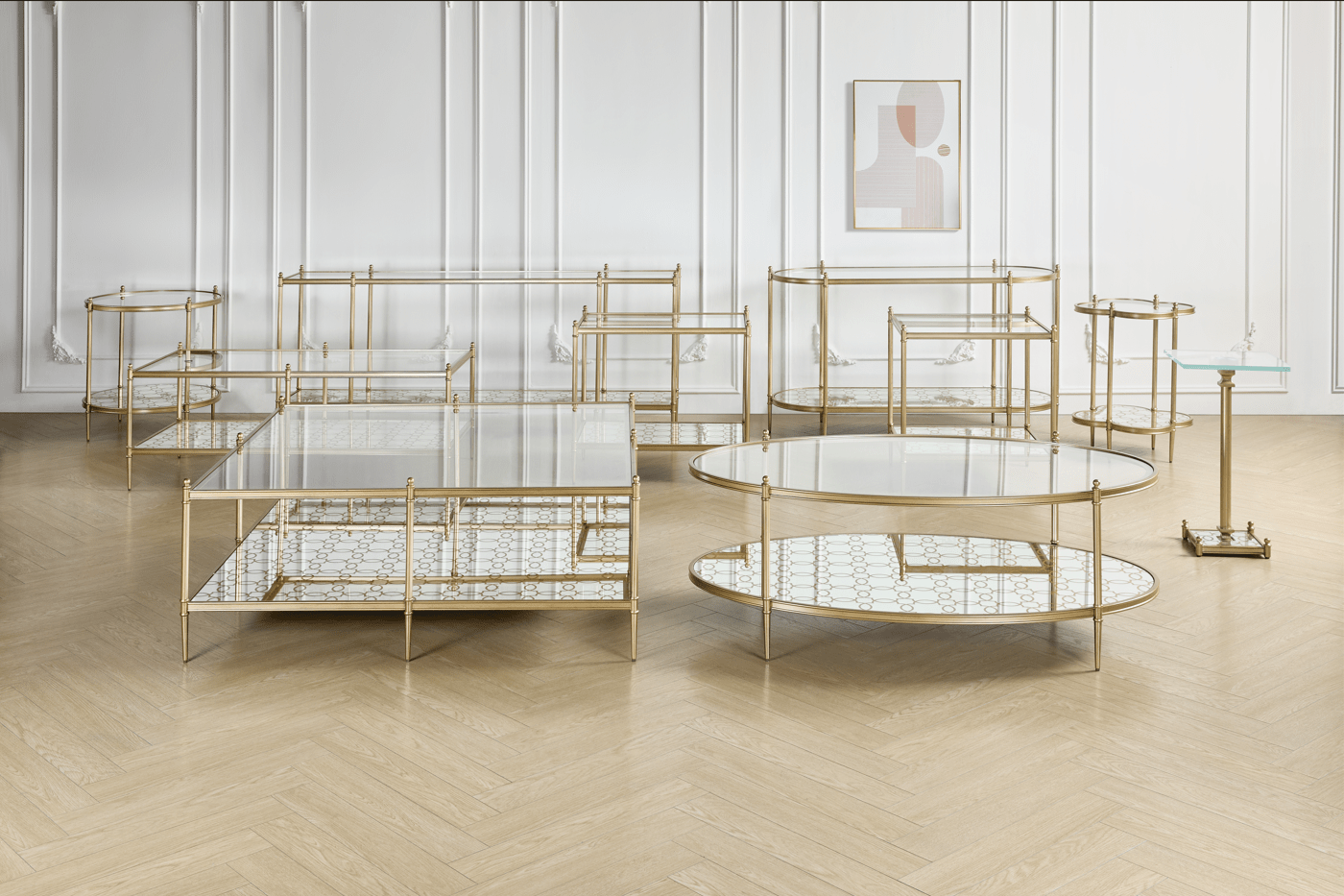 The Golden Vista Sofa Table