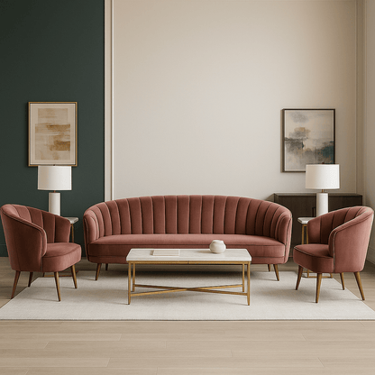 Tovy Lilac Sofa Set