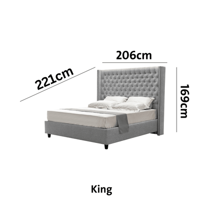 Starlit Sleeper Grey King Bed x W196