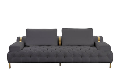 Tufting Dark Grey 3 Seater Sofa
