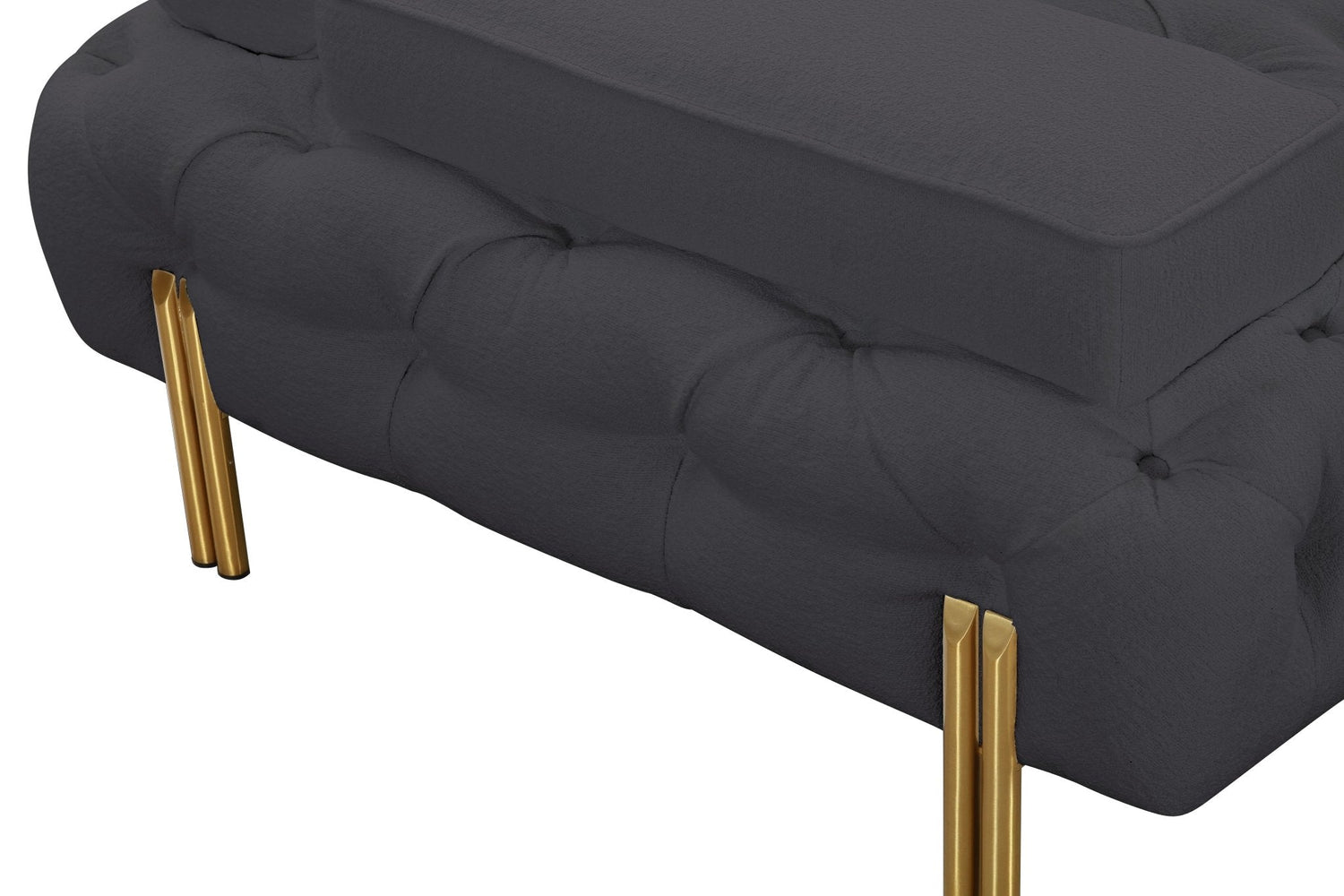 Tufting Dark Grey 4 Seater Sofa