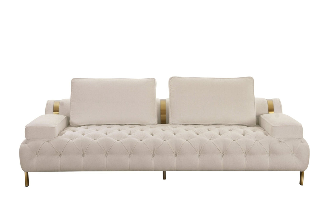 Tufting Tan Loveseat