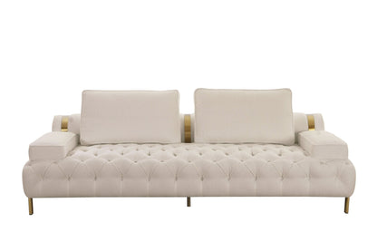 Tufting Tan Loveseat