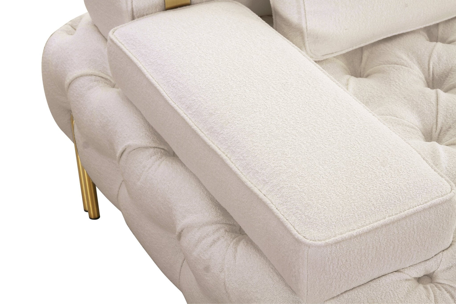Tufting Tan Loveseat