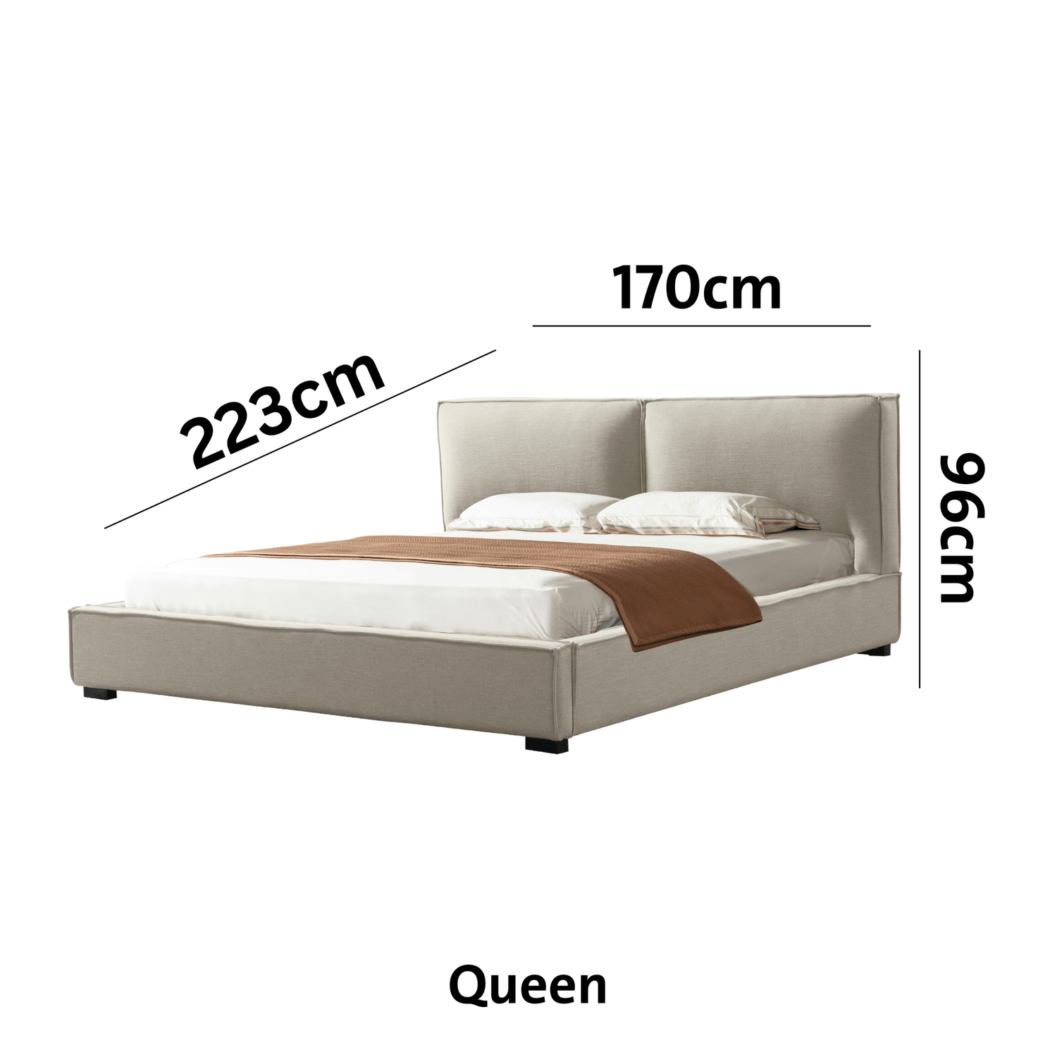 Starlit Sleeper Grey King Bed x W196