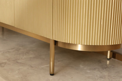 Twirl Wave Brown Sideboard Table
