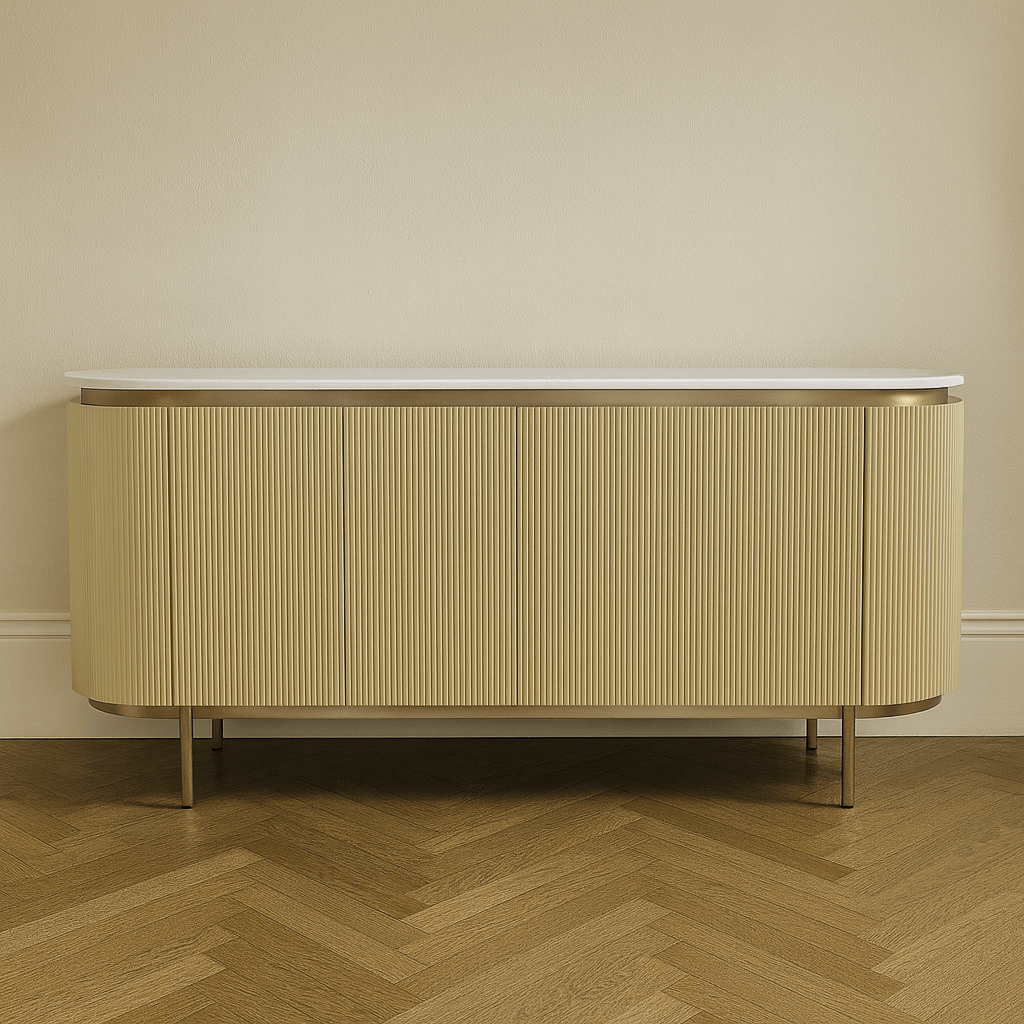 Twirl Wave Brown Sideboard Table