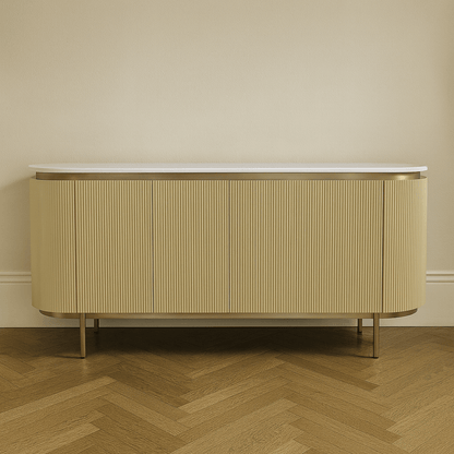 Twirl Wave Brown Sideboard Table
