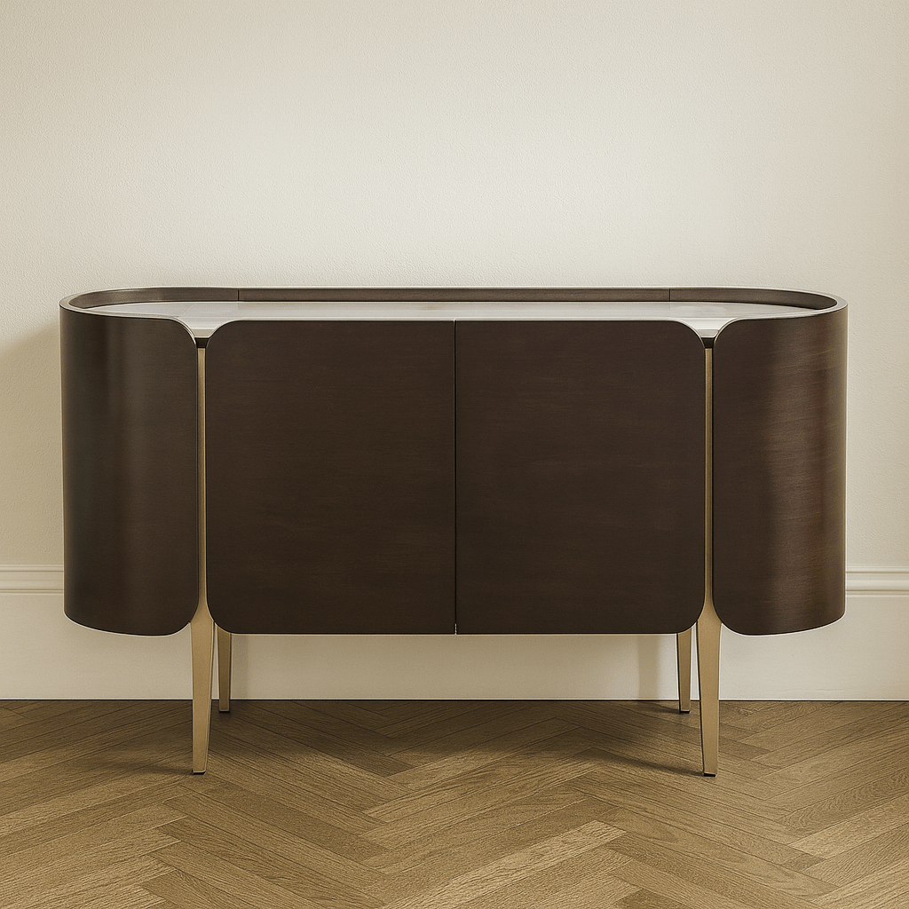 Twirl Wave Dark Brown Sideboard Table