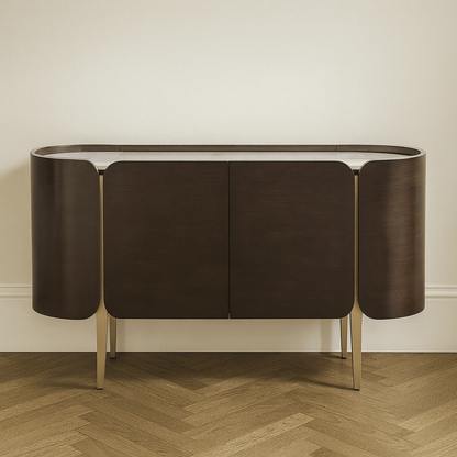 Twirl Wave Dark Brown Sideboard Table