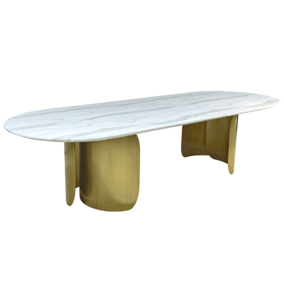 Twirl White Marble Dining Table 240 CM + S250 Scent diffuser machine(Silver)GIFT