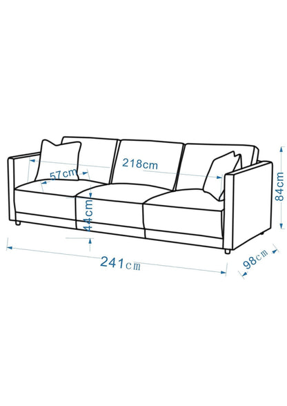 Velano Velvet Green 3 seater Sofa