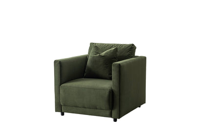 Velano Velvet Green Accent Chair