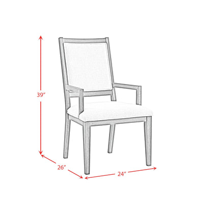 Versailles Contemporary Arm Chair with Boucle White Fabric in Black (2 Per Carton)