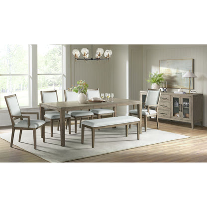 Versailles Contemporary Rectangular Dining Table With 1x24 leaf in Grey