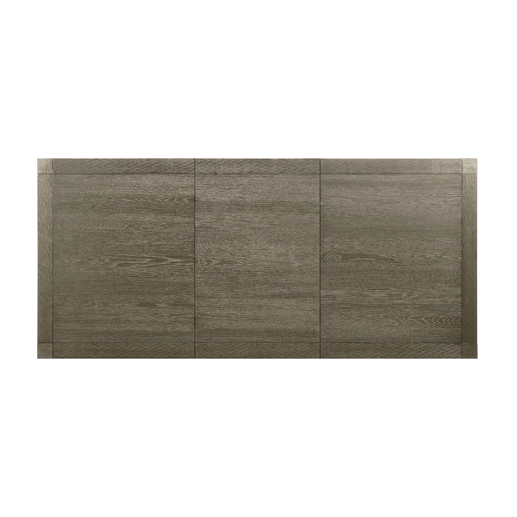 Versailles Contemporary Rectangular Dining Table With 1x24 leaf in Grey