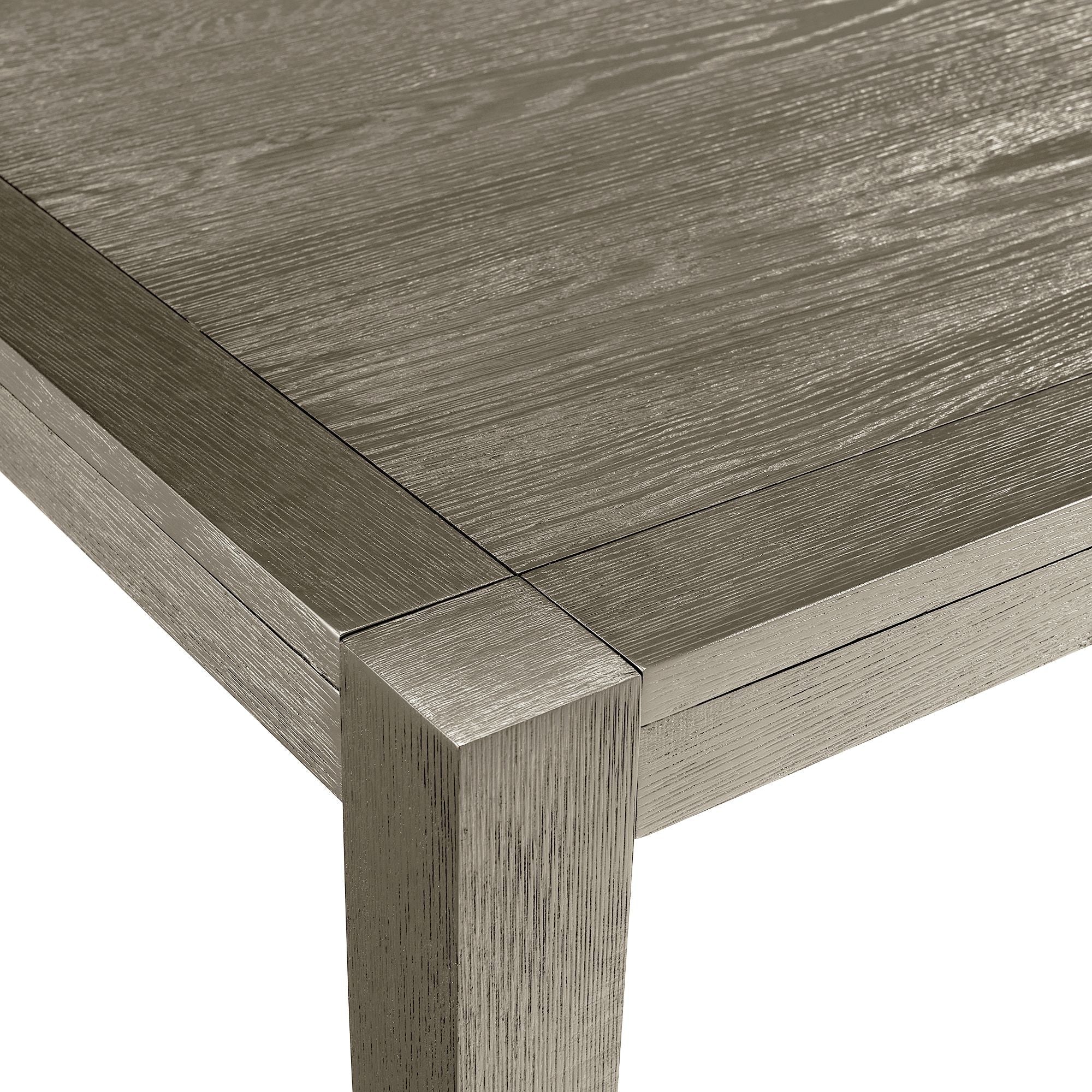 Versailles Contemporary Rectangular Dining Table With 1x24 leaf in Grey