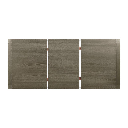 Versailles Contemporary Rectangular Dining Table With 1x24 leaf in Grey