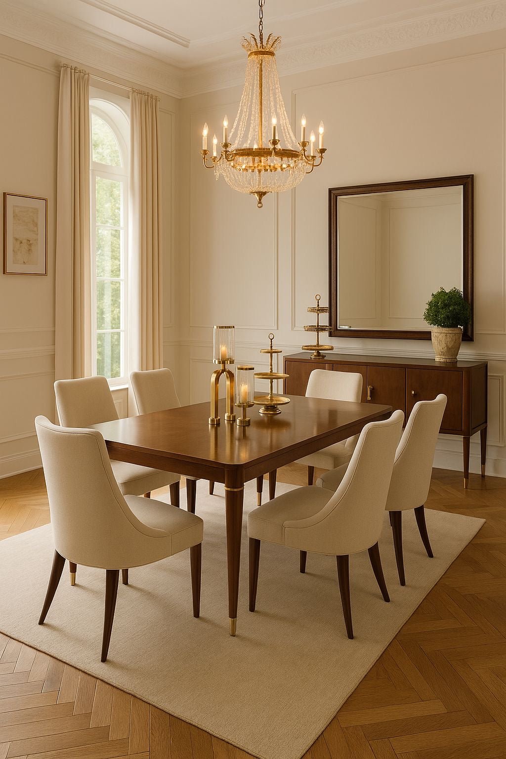 Victorian Dreams Brown Dining Table