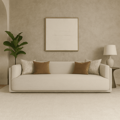 Vienna White 4 Seater Sofa