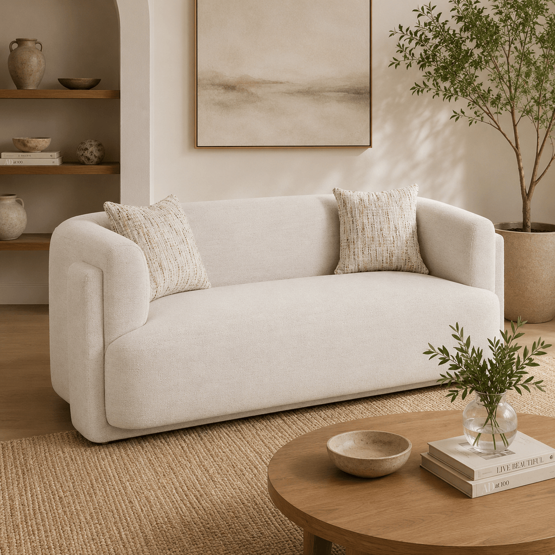 Vienna White Loveseat
