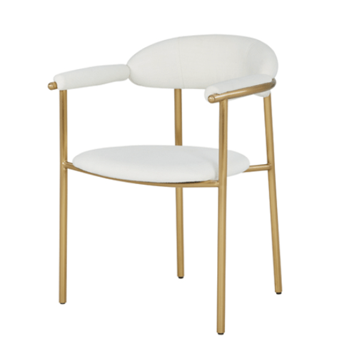 Volakas Hammered Elegance Dining Chair