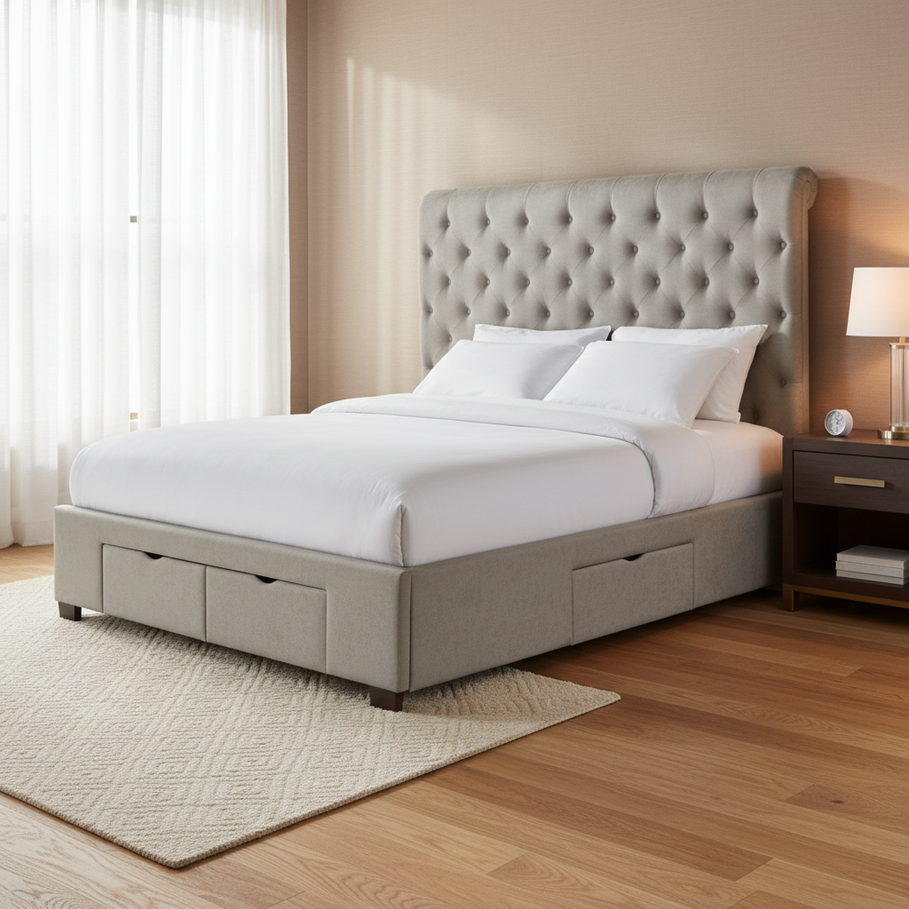 Waldorf Storage Bed Boulder Grey
