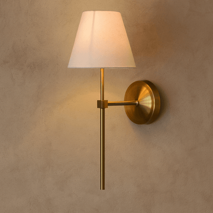 WALL LAMP W / TAPER SHADE