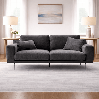 Whisper Soft Black Loveseat W190
