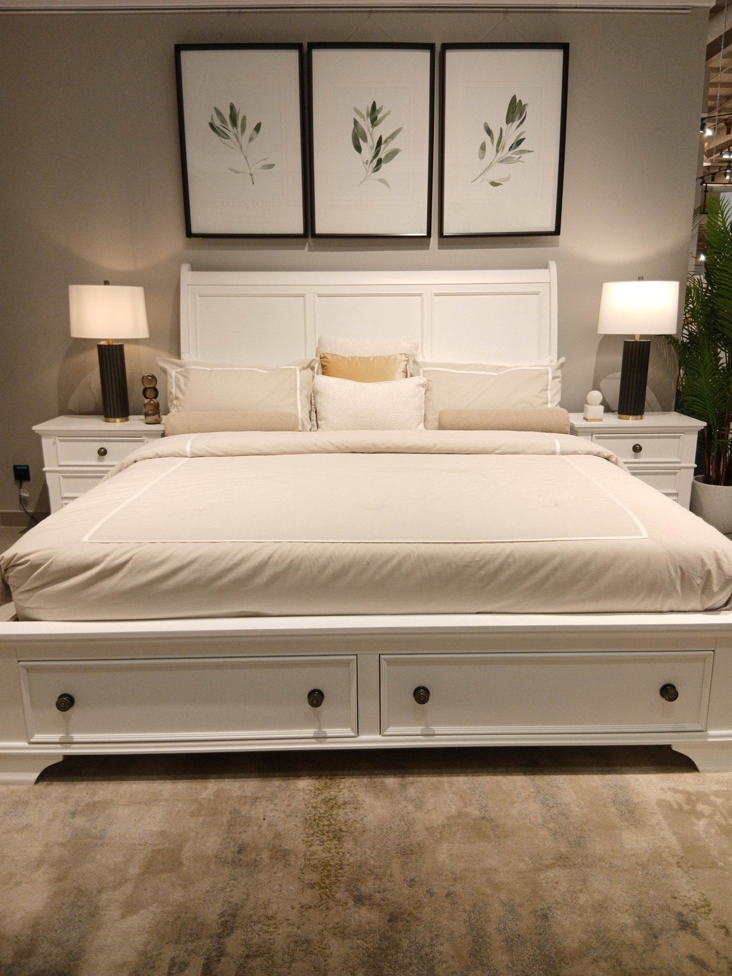White Harmonious Haven King Bed