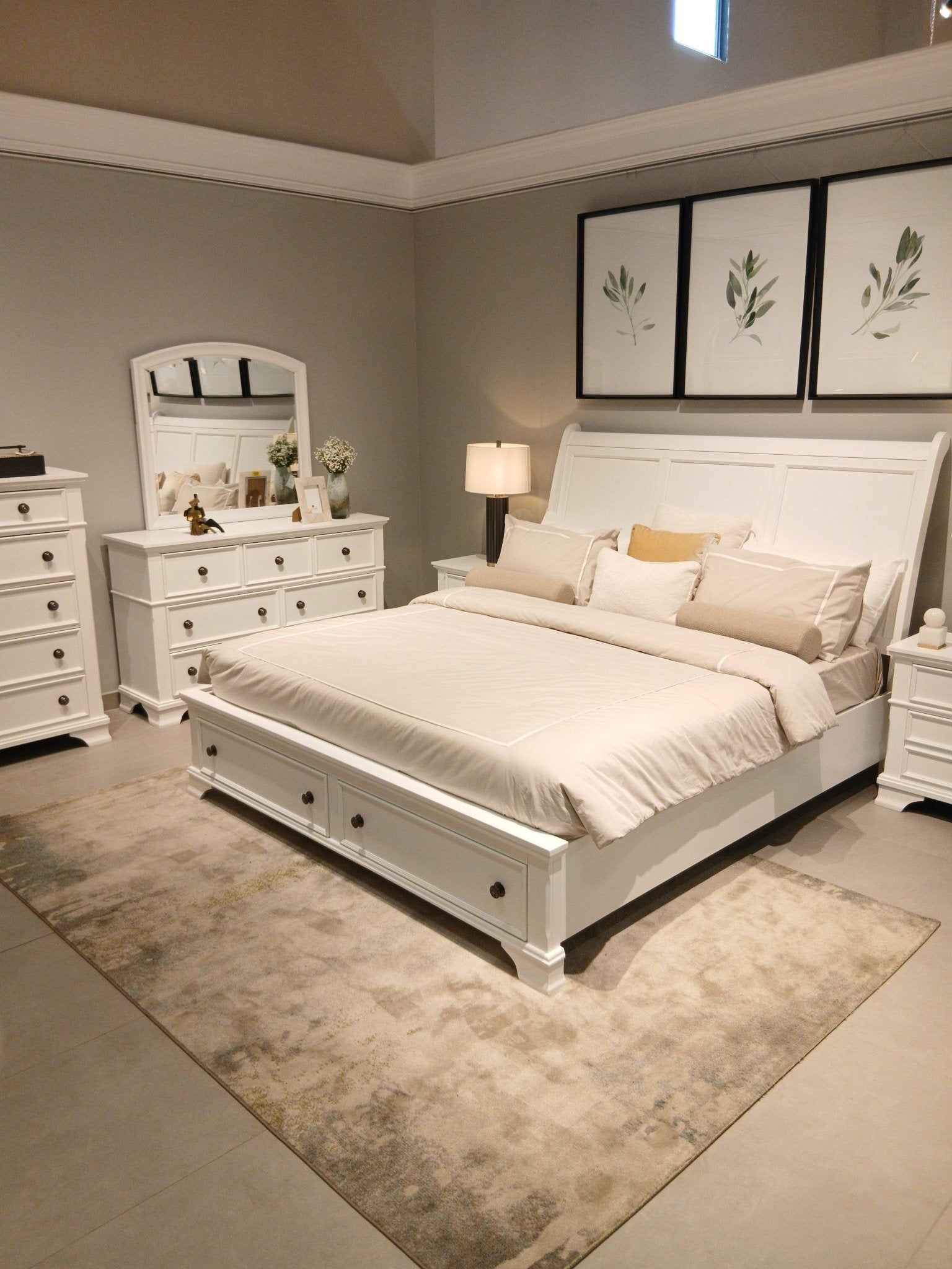 White Harmonious Haven King Bed