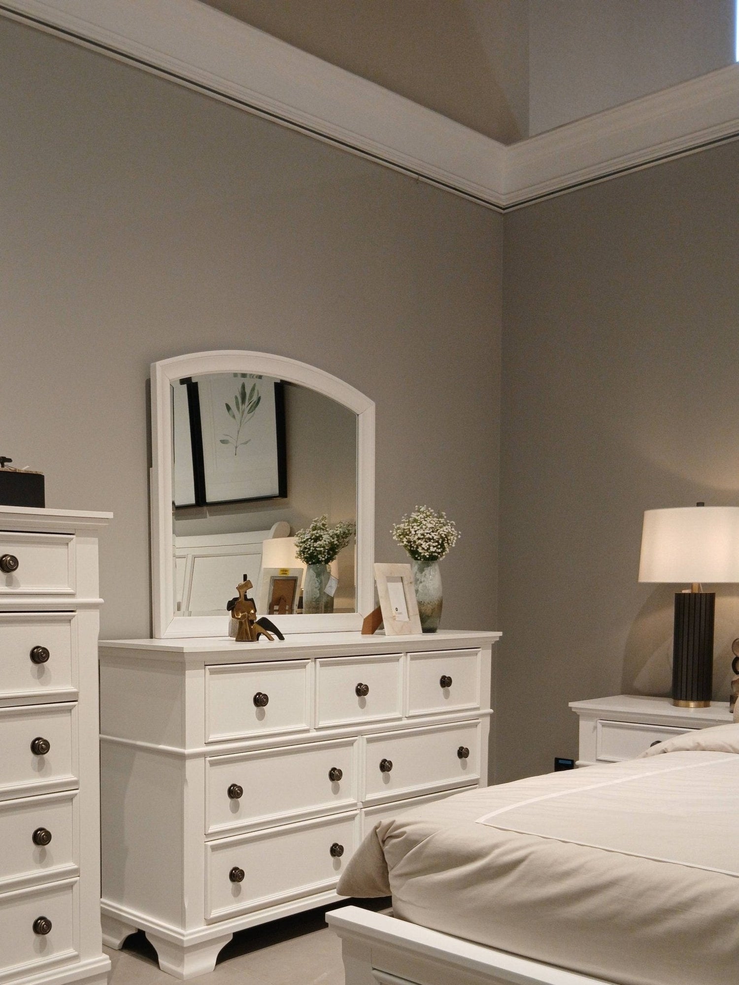 White Harmonious Haven Mirror