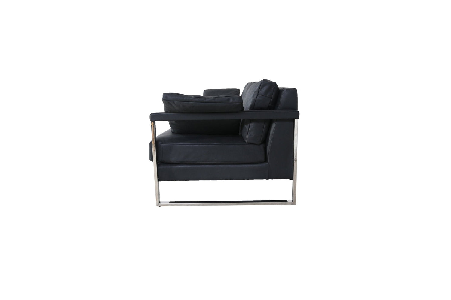Winter Black Leather Sofa