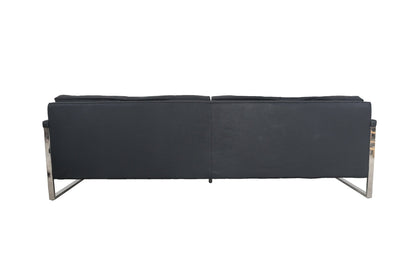 Winter Black Leather Sofa