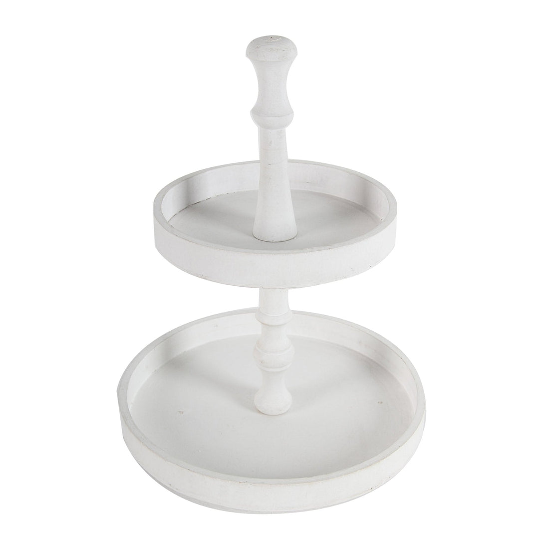 WOODEN 2-TIERED TRAY