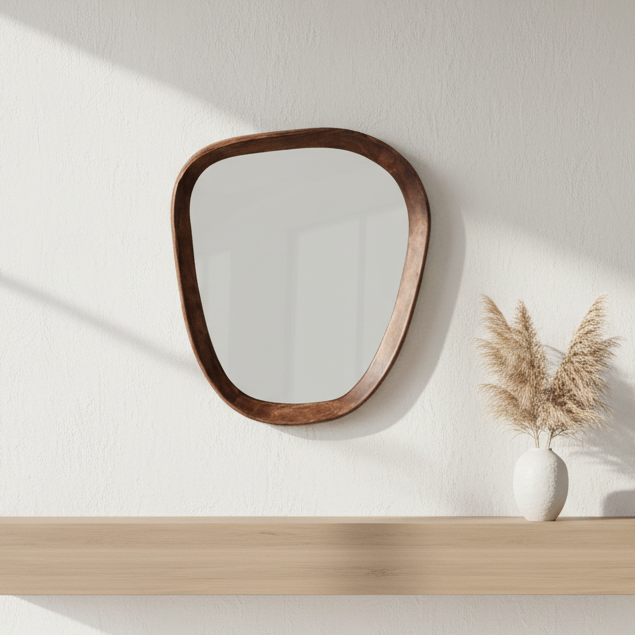 Wooden Halo Mirror