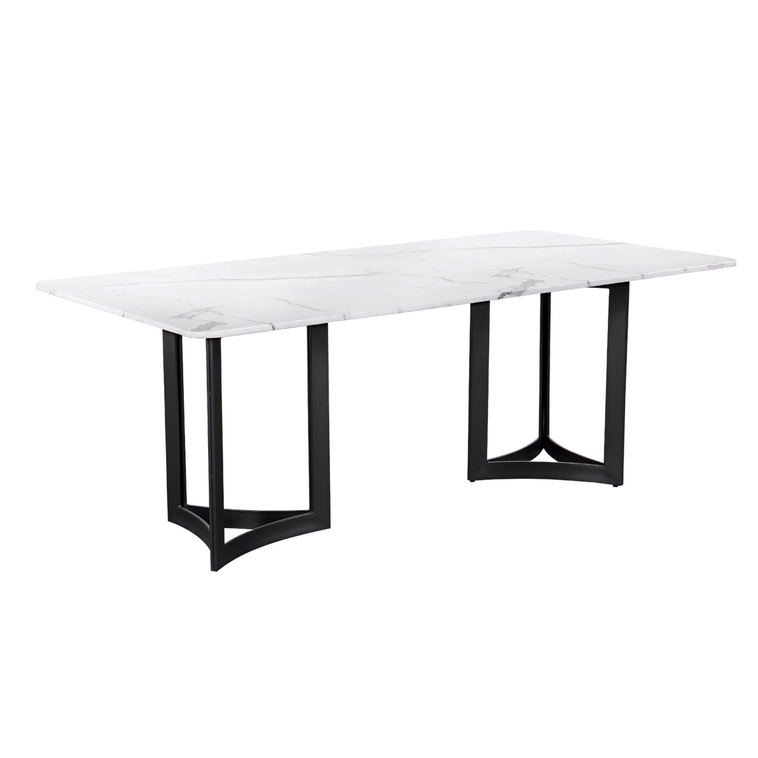 Alexa White Marble Dining Table